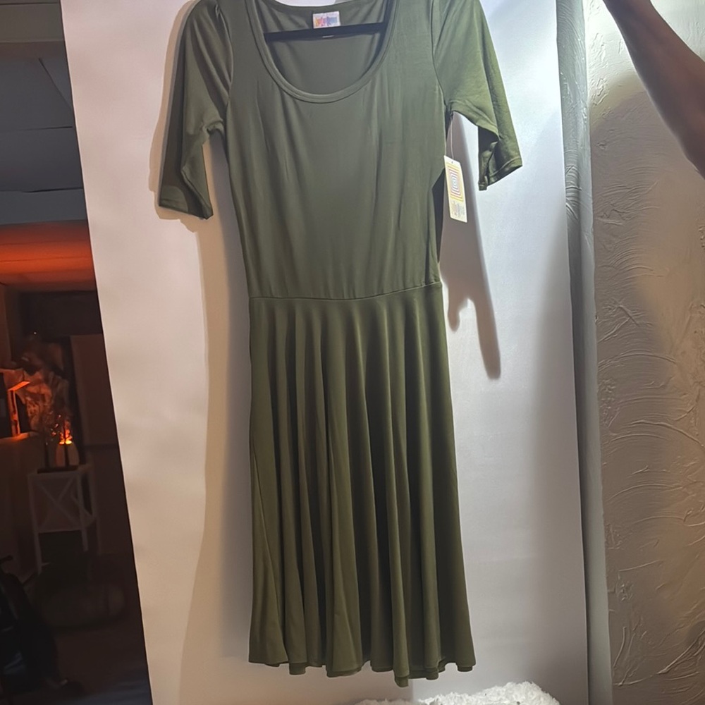 LuLaRoe Olive Green Dress